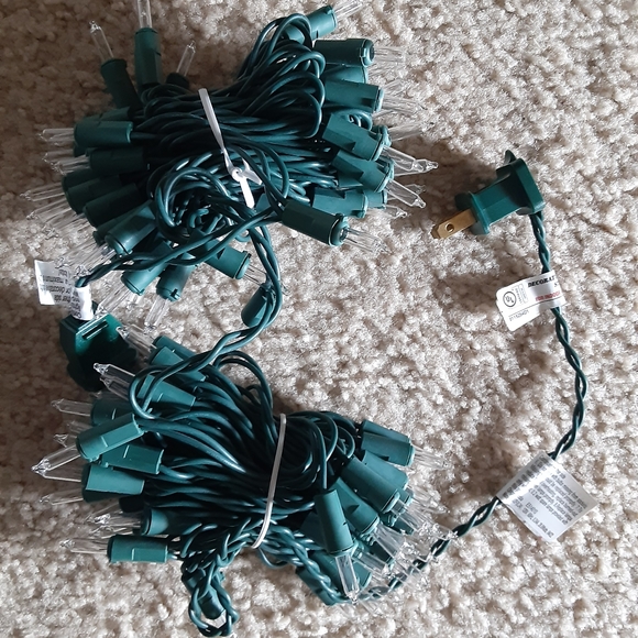 Clear Mini Light Set with Green Wire, 100-Lights - Picture 1 of 3